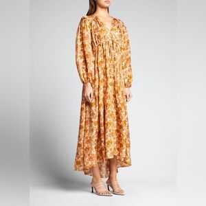 Zimmermann Orange Floral High Low Dress